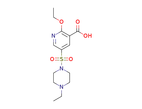 Molecular Structure of 247582-73-6 (2-ETHOXY-5-(4-ETHYLPIPERAZINE-1-SULFONYL]NICOTINIC ACID)