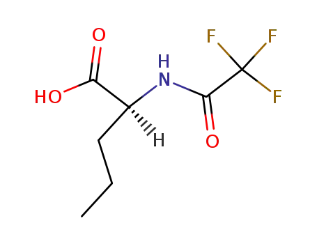 Molecular Structure of 350-21-0 ((S)-2-(2,2,2-trifluoroacetamido)pentanoic acid)