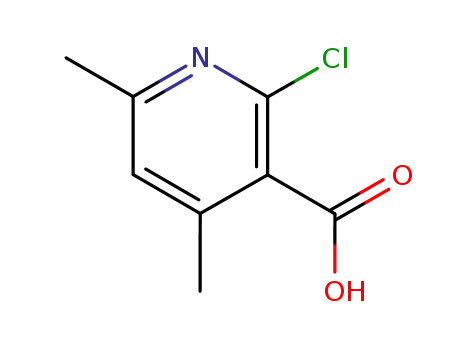 Molecular Structure of 66662-48-4 (2-Chloro-4,6-dimethyl-3-pyridinecarboxylic acid)