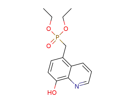 Molecular Structure of 1452589-33-1 (8-hydroxy-5-quinolylmethylphosphonic acid diethyl ester)