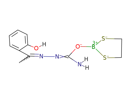 Ethanone, 1-(2-hydroxyphenyl)-,
[(1,3,2-dithiaborolan-2-yloxy)iminomethyl]hydrazone