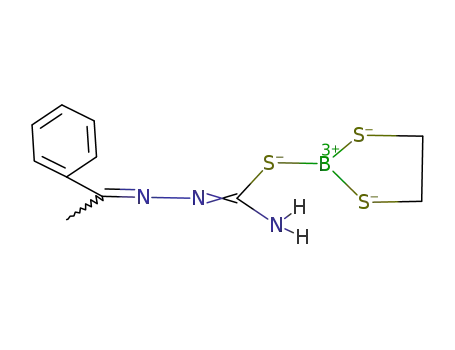 Ethanone, 1-phenyl-,
[(1,3,2-dithiaborolan-2-ylthio)iminomethyl]hydrazone