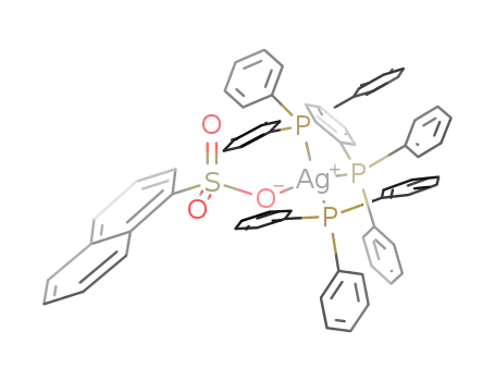 Molecular Structure of 895139-18-1 (tris(triphenylphosphine)(1-naphthalenesulfonato)silver(I))