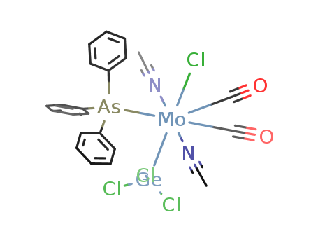 Molecular Structure of 138920-52-2 (Molybdenum,
bis(acetonitrile)dicarbonylchloro(trichlorogermyl)(triphenylarsine)-)