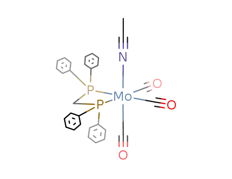 Molecular Structure of 121289-42-7 (fac-(acetonitrile){bis(diphenylphosphino)methane}tricarbonylmolydenum)
