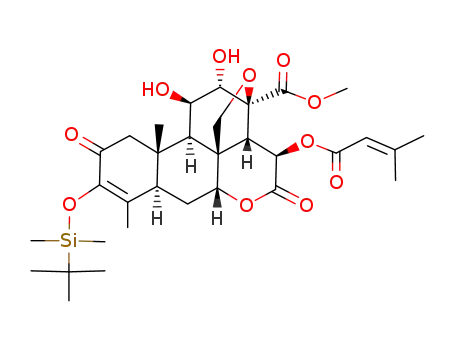 Molecular Structure of 92116-31-9 (3-(tert-butyldimethylsilyl)-brusatol)