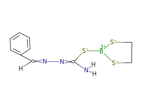 Molecular Structure of 90101-00-1 (Benzaldehyde, [(1,3,2-dithiaborolan-2-ylthio)iminomethyl]hydrazone)