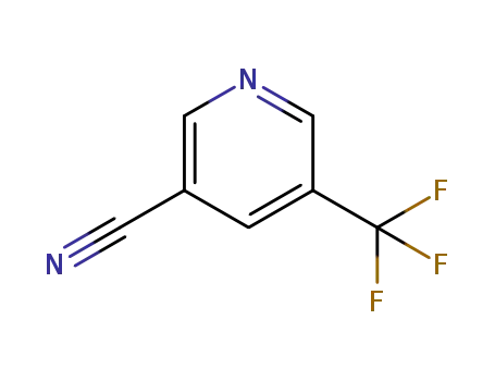 Molecular Structure of 951624-83-2 (5-(TRIFLUOROMETHYL)NICOTINONITRILE)