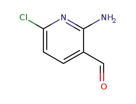 Molecular Structure of 58584-61-5 (2-Amino-6-chloro-3-pyridinecarboxaldehyde)