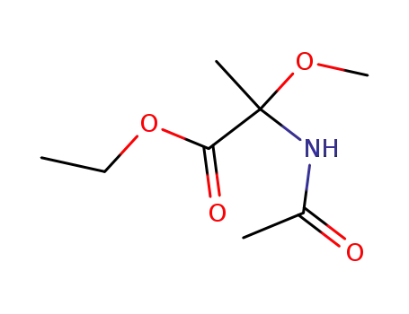 Molecular Structure of 59223-86-8 (Alanine, N-acetyl-2-methoxy-, ethyl ester)