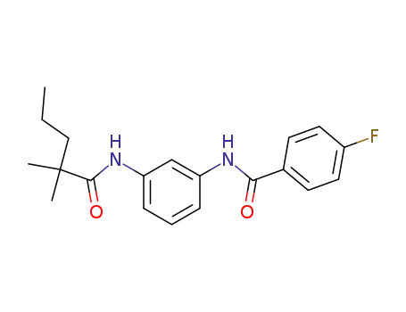 Molecular Structure of 59517-98-5 (Benzamide, N-[3-[(2,2-dimethyl-1-oxopentyl)amino]phenyl]-4-fluoro-)