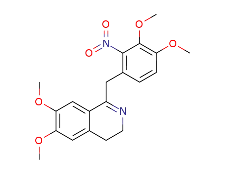Molecular Structure of 70400-64-5 (Isoquinoline,
1-[(3,4-dimethoxy-2-nitrophenyl)methyl]-3,4-dihydro-6,7-dimethoxy-)
