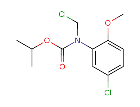 Molecular Structure of 39073-78-4 ((5-Chloro-2-methoxy-phenyl)-chloromethyl-carbamic acid isopropyl ester)