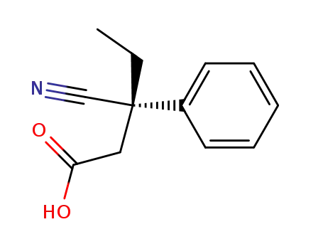 Molecular Structure of 39121-50-1 (Benzenepropanoic acid, b-cyano-b-ethyl-, (S)-)