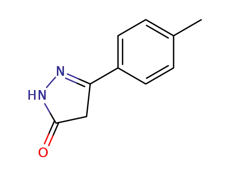 Molecular Structure of 66076-78-6 (2,4-Dihydro-5-(4-methylphenyl)-3H-pyrazol-3-one)