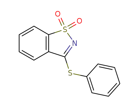 Molecular Structure of 68229-68-5 (3-(phenylsulfanyl)-1,2-benzothiazole 1,1-dioxide)