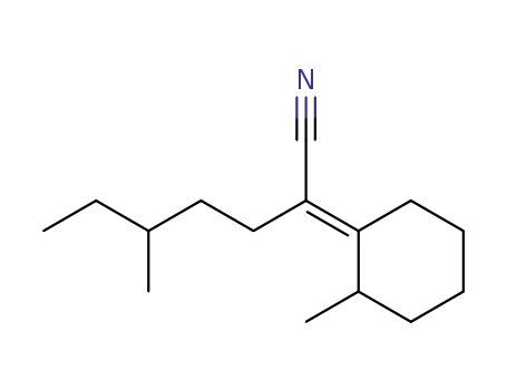 Molecular Structure of 61833-61-2 (Heptanenitrile, 5-methyl-2-(2-methylcyclohexylidene)-)