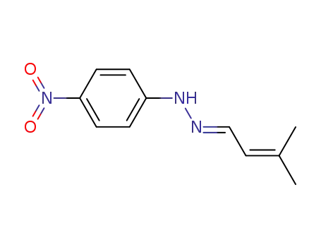 Molecular Structure of 6106-54-3 (2-Butenal, 3-methyl-, (4-nitrophenyl)hydrazone)