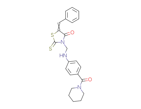 1-(4-(((4-Oxo-5-(phenylmethylene)-2-thioxo-3-thiazolidinyl)methyl)amino)benzoyl)piperidine