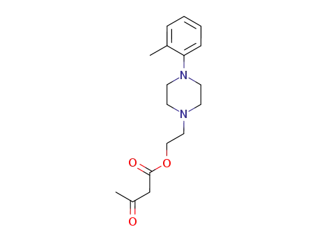Molecular Structure of 90096-27-8 (Butanoic acid, 3-oxo-, 2-[4-(2-methylphenyl)-1-piperazinyl]ethyl ester)