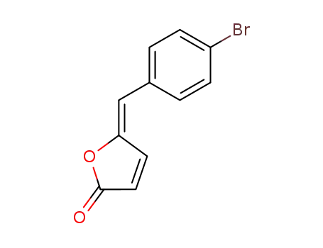 Molecular Structure of 123394-12-7 (2(5H)-Furanone, 5-[(4-bromophenyl)methylene]-, (5E)-)