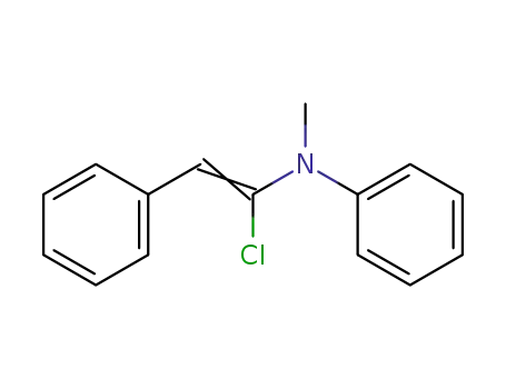 Molecular Structure of 74044-20-5 (Benzenamine, N-(1-chloro-2-phenylethenyl)-N-methyl-)