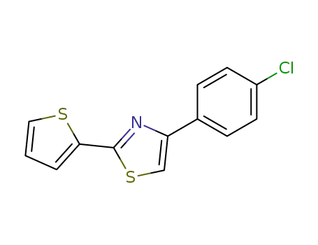 Molecular Structure of 113214-27-0 (Thiazole, 4-(4-chlorophenyl)-2-(2-thienyl)-)