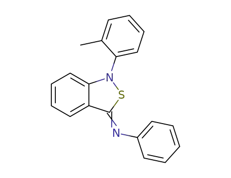 Molecular Structure of 95772-94-4 (Benzenamine, N-[1-(2-methylphenyl)-2,1-benzisothiazol-3(1H)-ylidene]-)