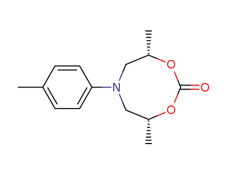Molecular Structure of 93371-17-6 (4H-1,3,6-Dioxazocin-2-one,
tetrahydro-4,8-dimethyl-6-(4-methylphenyl)-, cis-)