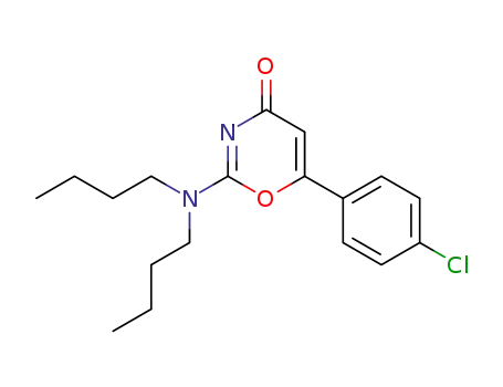 4H-1,3-Oxazin-4-one, 6-(4-chlorophenyl)-2-(dibutylamino)-