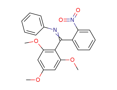 Molecular Structure of 61736-70-7 (Benzenamine, N-[(2-nitrophenyl)(2,4,6-trimethoxyphenyl)methylene]-)