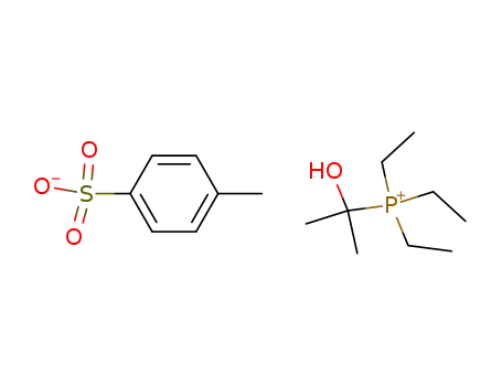 Molecular Structure of 126580-26-5 (Toluene-4-sulfonatetriethyl-(1-hydroxy-1-methyl-ethyl)-phosphonium;)