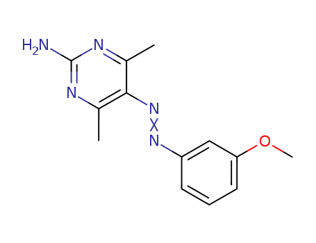 24748-98-9,5-[(E)-(3-methoxyphenyl)diazenyl]-4,6-dimethylpyrimidin-2-amine,2-Pyrimidinamine,5-[(3-methoxyphenyl)azo]-4,6-dimethyl- (9CI); Pyrimidine, 2-amino-5-[(m-methoxyphenyl)azo]-4,6-dimethyl-(8CI); NSC 129176