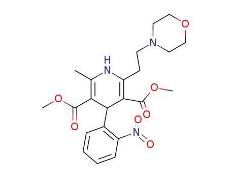 3,5-Pyridinedicarboxylic acid,
1,4-dihydro-2-methyl-6-[2-(4-morpholinyl)ethyl]-4-(2-nitrophenyl)-,
dimethyl ester