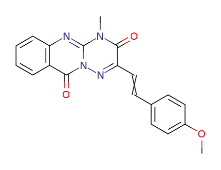 Molecular Structure of 89988-58-9 (3H-[1,2,4]Triazino[3,2-b]quinazoline-3,10(4H)-dione,
2-[2-(4-methoxyphenyl)ethenyl]-4-methyl-)