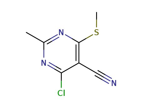 5-Pyrimidinecarbonitrile,4-chloro-2-methyl-6-(methylthio)-