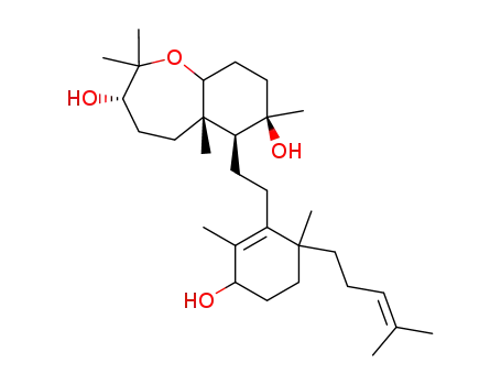 6-{2-[3-Hydroxy-2,6-dimethyl-6-(4-methylpent-3-en-1-yl)cyclohex-1-en-1-yl]ethyl}-2,2,5a,7-tetramethyldecahydro-1-benzoxepine-3,7-diol