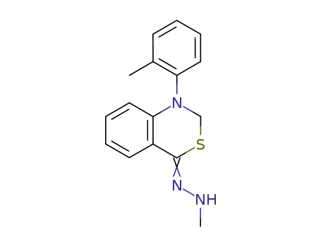 Molecular Structure of 90070-58-9 (4H-3,1-Benzothiazin-4-one, 1,2-dihydro-1-(2-methylphenyl)-,
methylhydrazone)