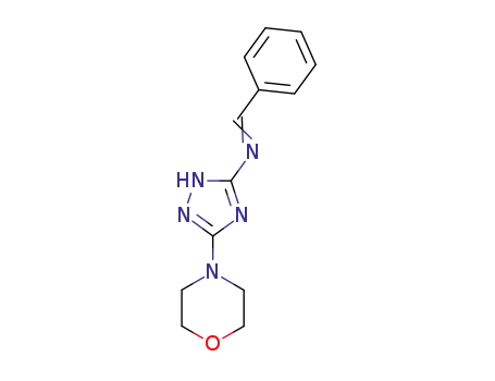Molecular Structure of 113362-42-8 (1H-1,2,4-Triazol-3-amine, 5-(4-morpholinyl)-N-(phenylmethylene)-)