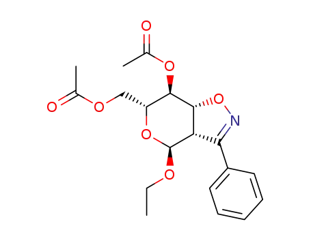 Ethyl-4,6-di-O-acetyl-2,3-didesoxy-4',5'-dihydro-3'-phenyl-α-D-manno-hexopyranosido<2,3-d>isoxazol