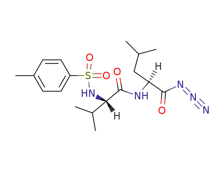Molecular Structure of 78210-95-4 (L-Leucyl azide, N-[N-[(4-methylphenyl)sulfonyl]-L-valyl]-)