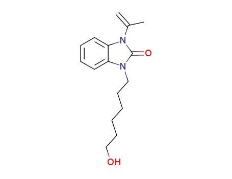 Molecular Structure of 81942-52-1 (1-(6-hydroxyhexyl)-3-isopropenylbenzimidazolin-2-one)