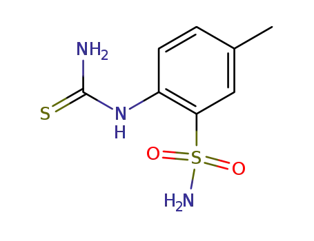 Molecular Structure of 66121-78-6 (Benzenesulfonamide, 2-[(aminothioxomethyl)amino]-5-methyl-)
