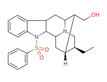 1-benzene-sulfonyl-2α,7α-20α,19-tetrahydro-10-deoxysarpagine