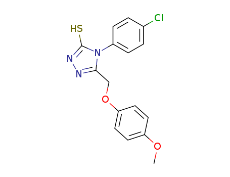 2,4-DIHYDRO-4-(4-CHLOROPHENYL)-5-((4-METHOXYPHENOXY)METHYL)-3H-1,2,4-TRIAZOLE-3-THIONE