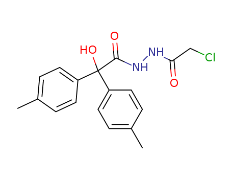 Molecular Structure of 128156-78-5 (Benzeneacetic acid, a-hydroxy-4-methyl-a-(4-methylphenyl)-,2-(2-chloroacetyl)hydrazide)