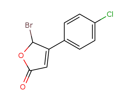 Molecular Structure of 185342-39-6 (2(5H)-Furanone, 5-bromo-4-(4-chlorophenyl)-)