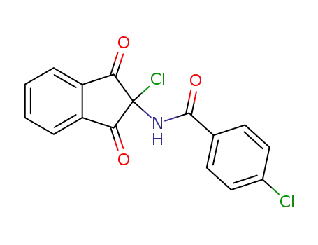 Molecular Structure of 42913-58-6 (Benzamide, 4-chloro-N-(2-chloro-2,3-dihydro-1,3-dioxo-1H-inden-2-yl)-)