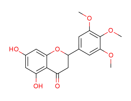 Molecular Structure of 62252-10-2 (5,7-Dihydroxy-3',4',5'-trimethoxyflavanone)