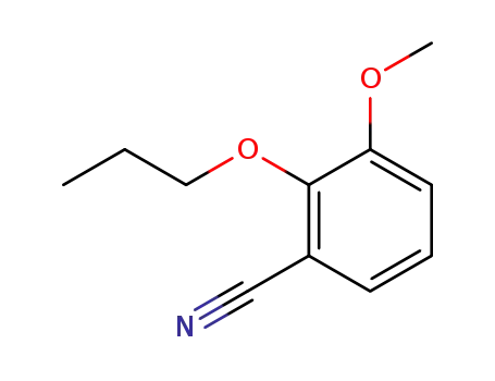 Molecular Structure of 80364-68-7 (Benzonitrile, 3-methoxy-2-propoxy-)